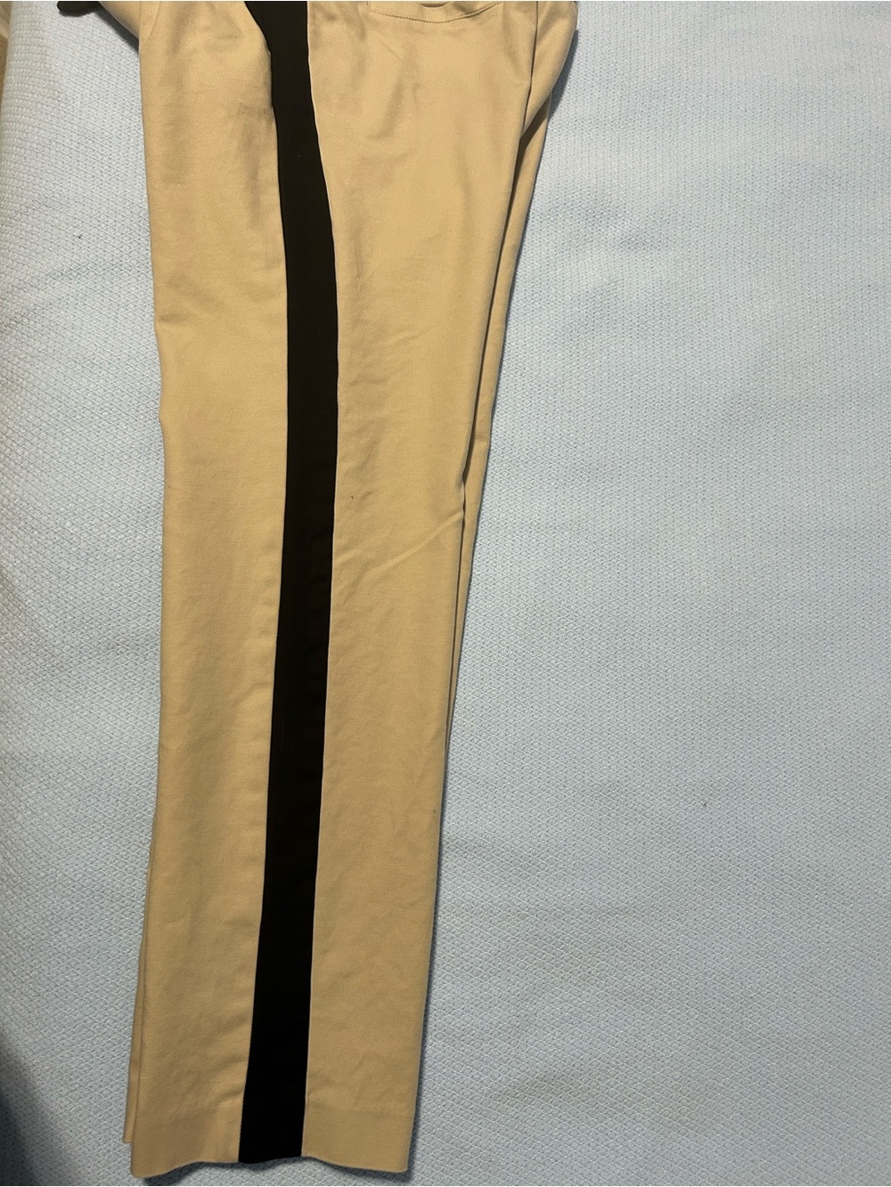 Tan Pants in Tan with Black Trim